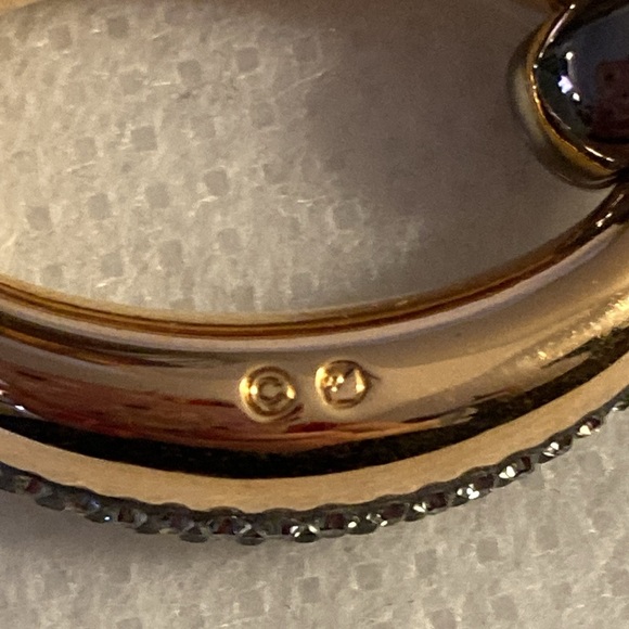 Vintage Swarovski Crystal Rose Gold Plated Oval Drop Belcher Chain Pendant Set - Picture 14 of 15